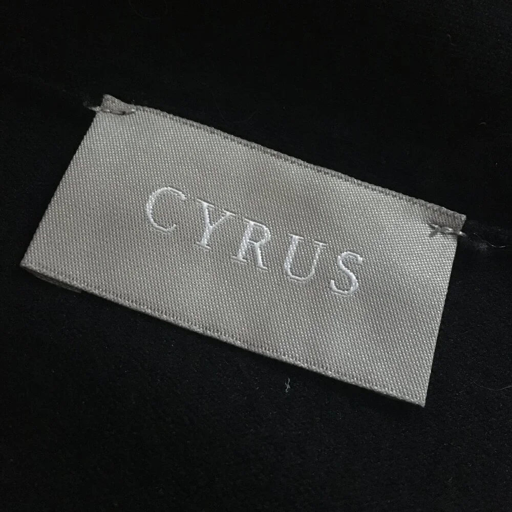 Cyrus Black Rayon Open Cardigan Size Large | Rounded Hem Career Wear Sweater - Picture 8 of 10